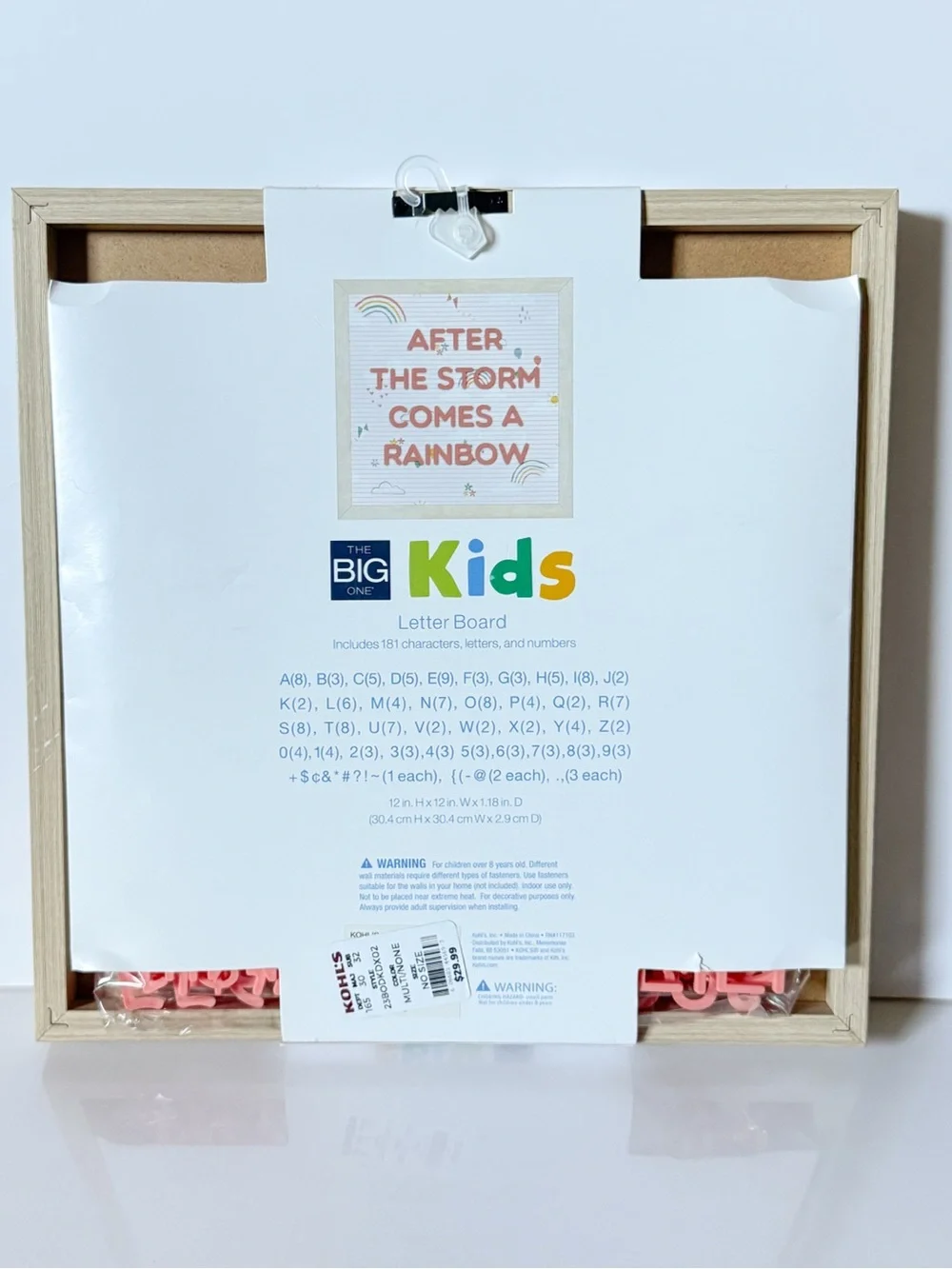 The Big One Kids Rainbow Letter Board 12